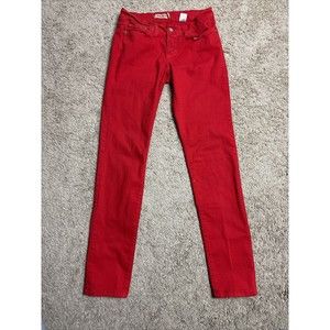 Judy Blue Red Color Jeans Size 7 Women’s Style 80119 Cut 155
